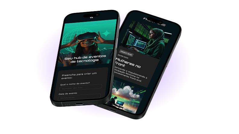 Dois celulares pretos sobrepostos com uma sombra sob eles.